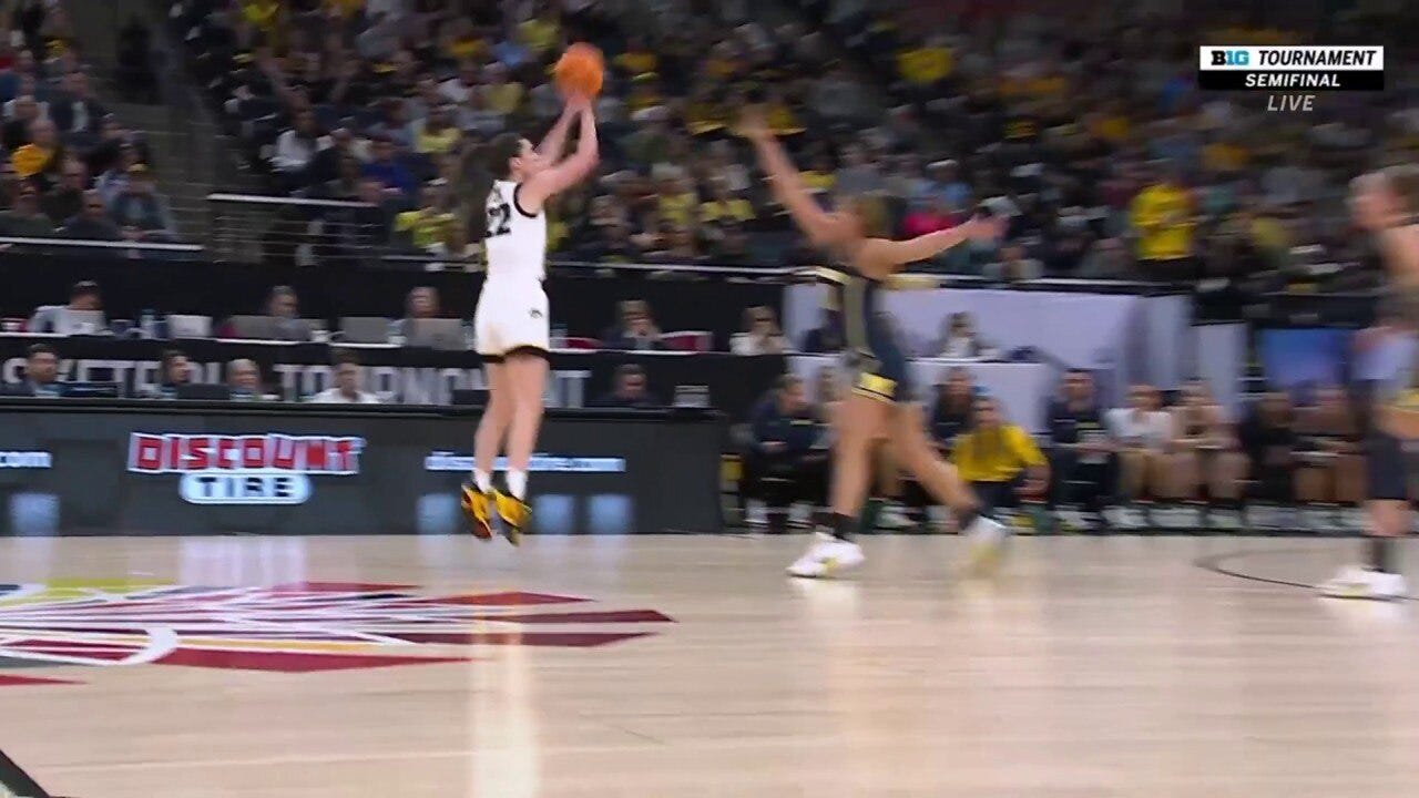 Caitlin Clark hace un logo 3 e Iowa amplía su ventaja sobre Michigan en la primera mitad.

 MEAS MAGZ